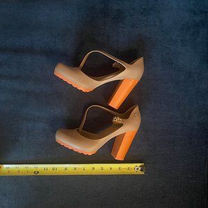 Melissa, U.S. Size 6, European Size 37, Beige and Orange